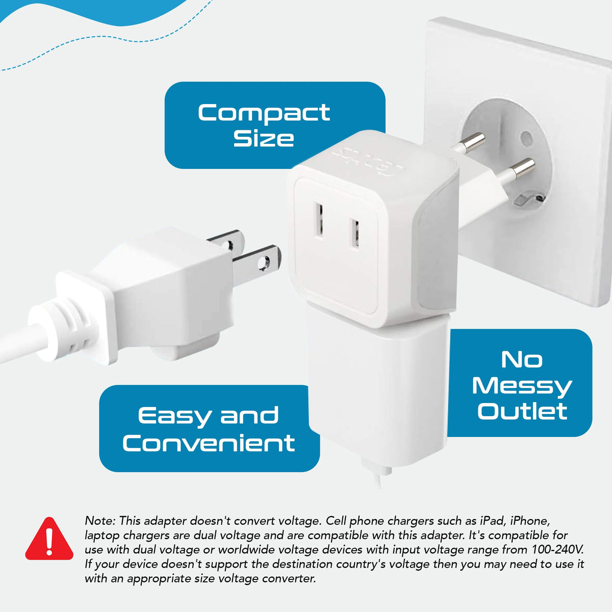 Ceptics CT-9C European Type-C output illustration for Europe travel