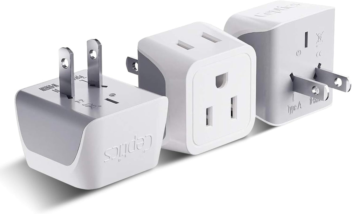 Ceptics CT6 front view – ultra-compact travel adapter for Japan and Philippines