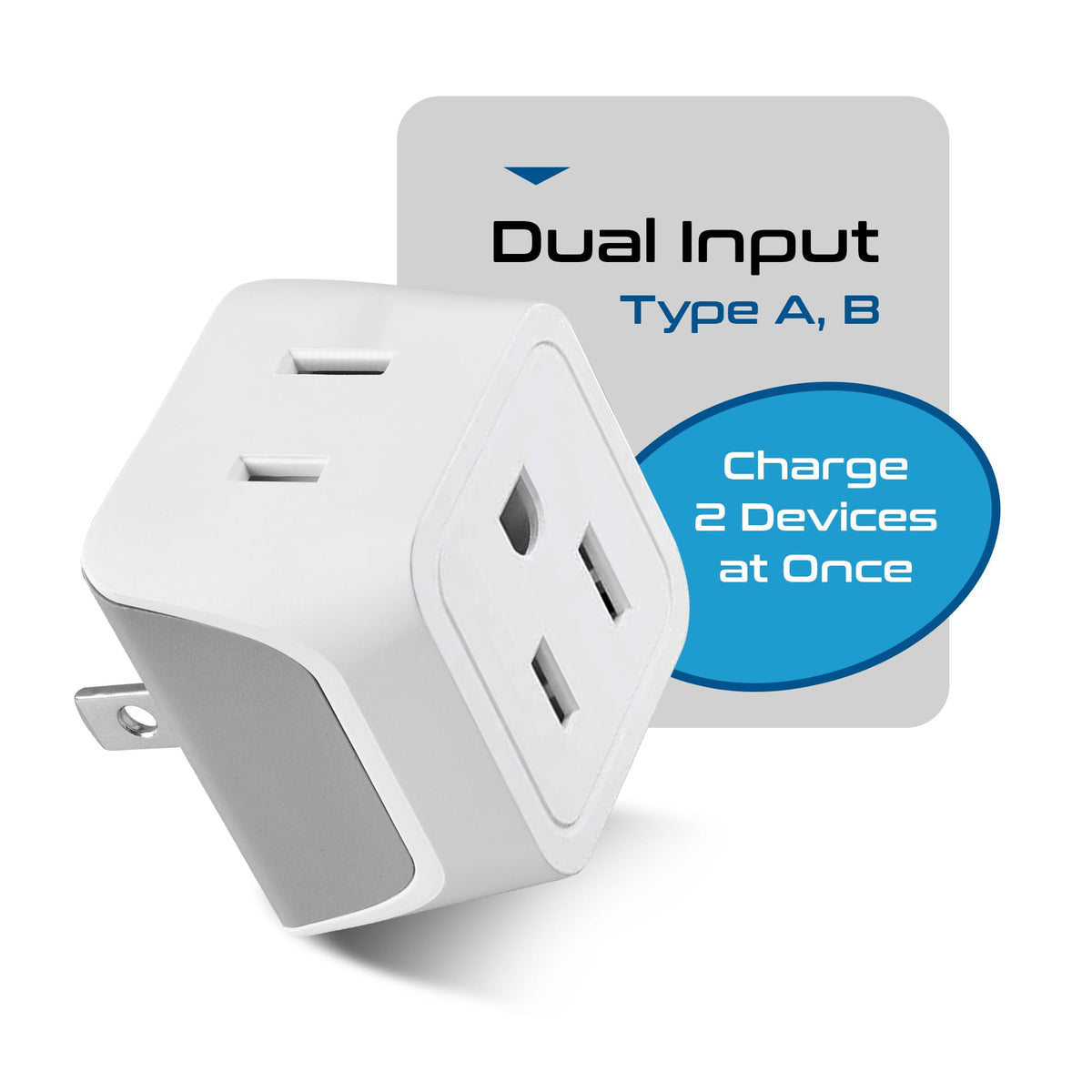 Ceptics CT6 in-use with phone and camera – convenient charging abroad
