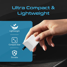 Ceptics CTU-6 charging a smartphone in a travel scene showing straightforward use
