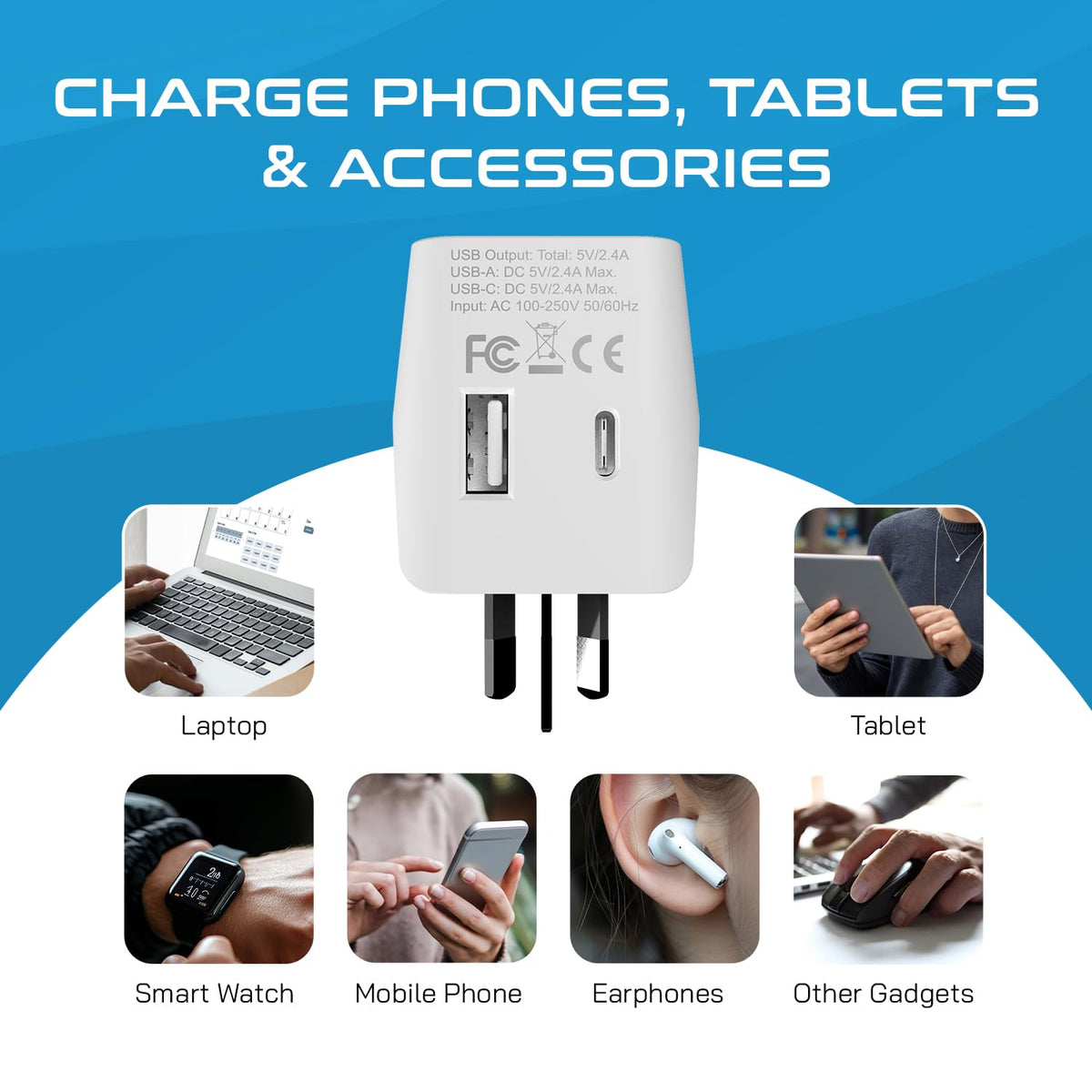 Ceptics CTU-16 USB-C port ready for modern devices while traveling