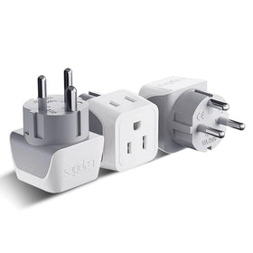 Ceptics adapter front view showing Type K plug and USA input, for safe charging