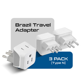 Ceptics dual US input Type N adapter enables easy Brazil use.
