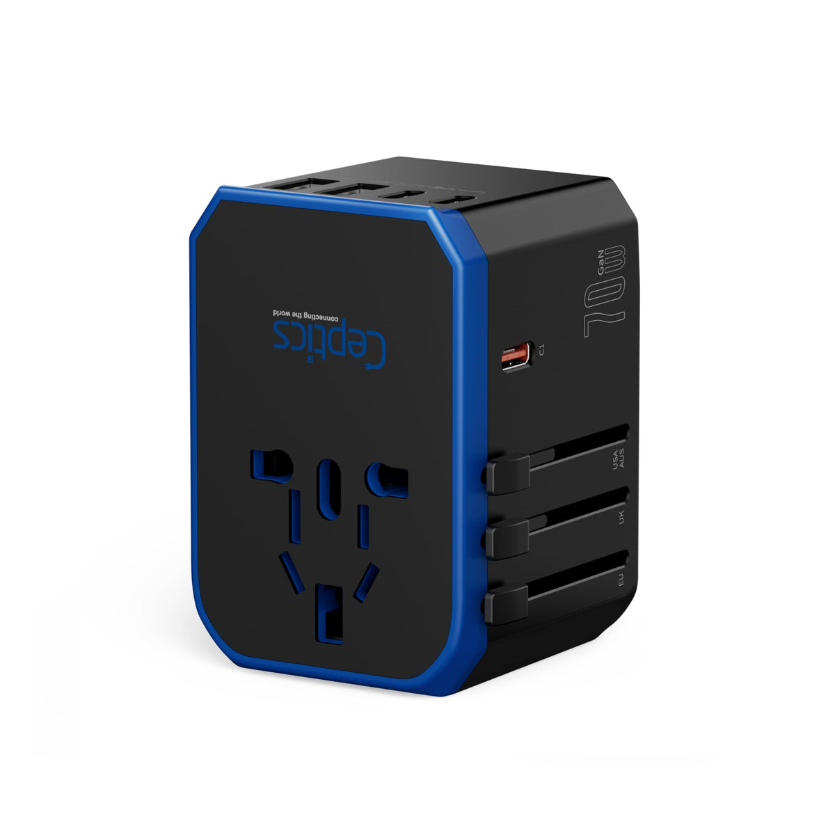 Ceptics plugged into European outlet powering devices in real-life use