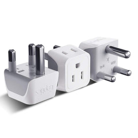 Ceptics front view shows compact Type M adapter and three-pack convenience benefit