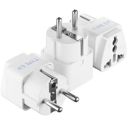 Ceptics front view adapter showing grounded outlet and safe connection