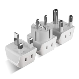 Ceptics front view three pack showing all adapters and easy packing benefit