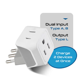 Ceptics grounded socket option with dual USA input for flexibility.