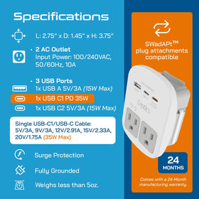 Ceptics included USB-C to USB-C cable ready for PD fast charging on the go