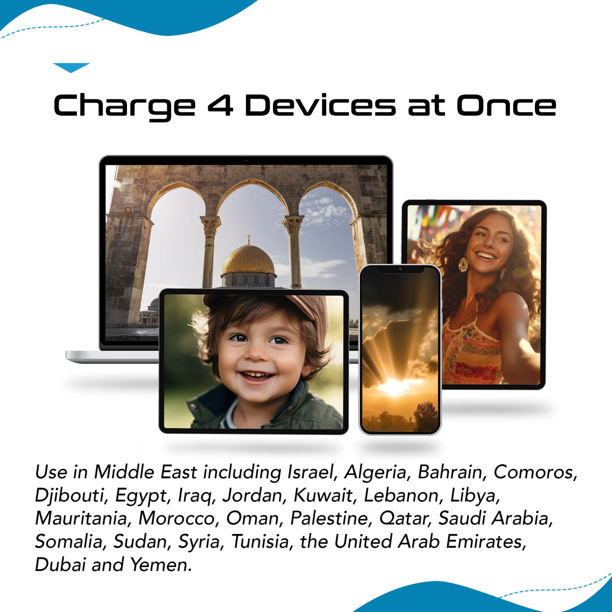 Ceptics Israel-Jordan adapter compact travel design fits luggage easily.