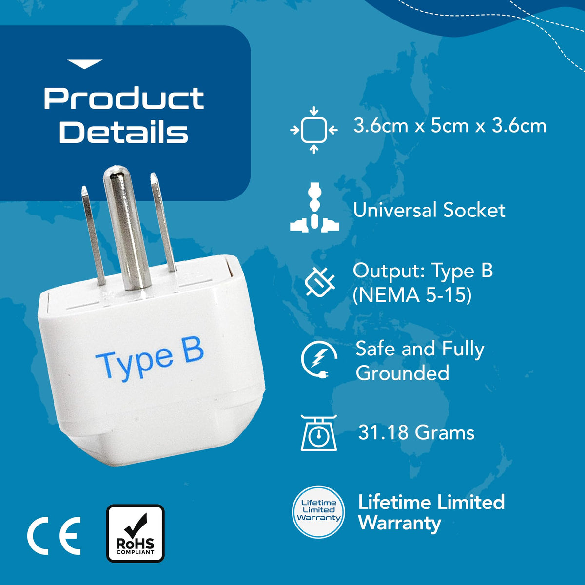 Ceptics label with CE and RoHS markings confirming compliance and trust