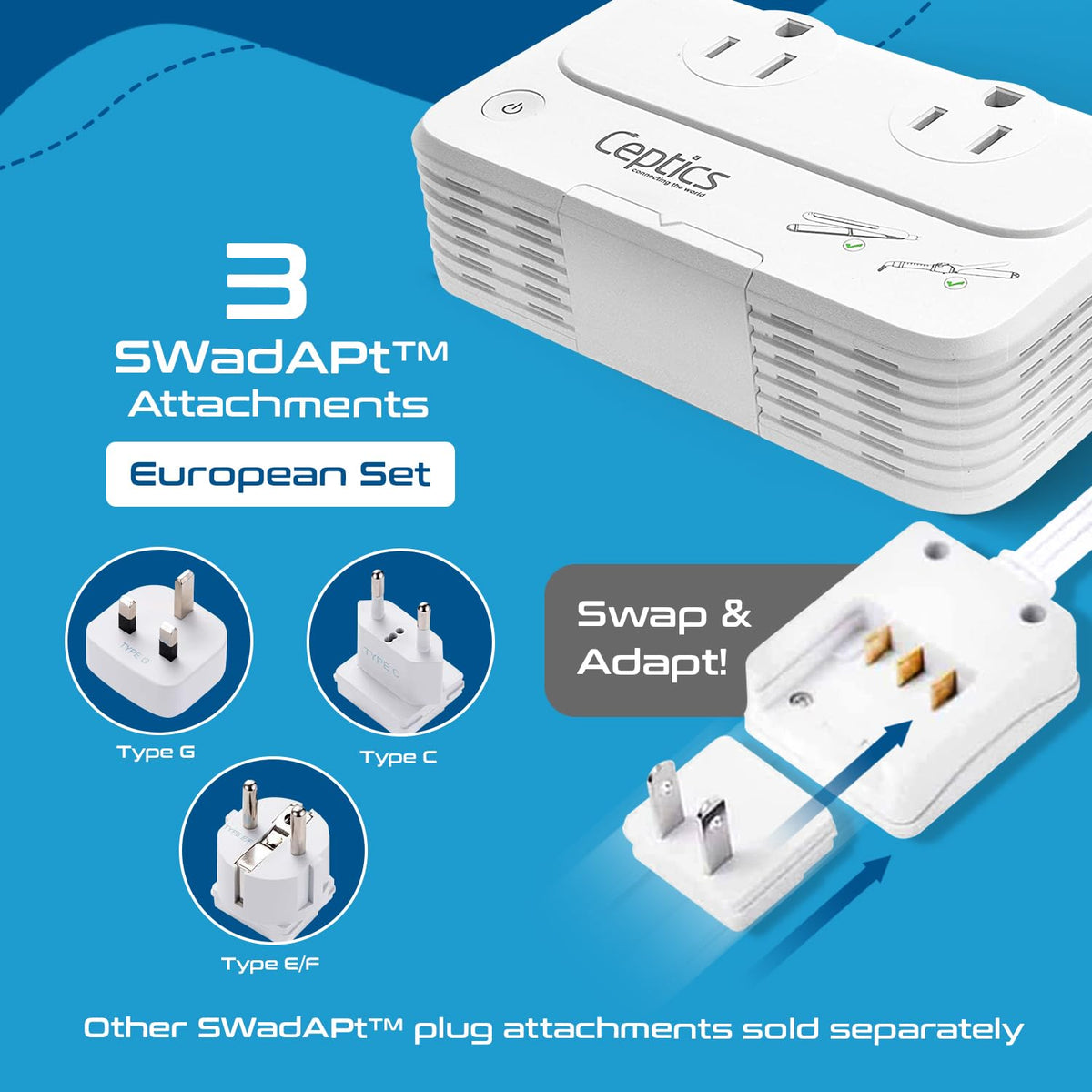 Ceptics held in hand to show compact size and portability benefits