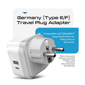 Ceptics adapter with two USA sockets for multi-device charging.