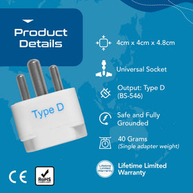 Ceptics side angle showing adapter slim form for packing convenience