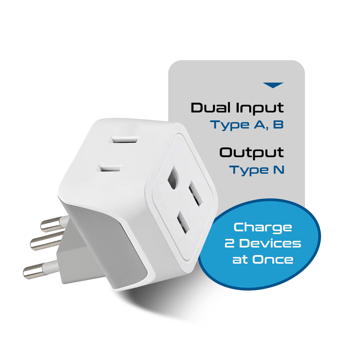 Ceptics Type N output adapter for Brazil outlets and devices.