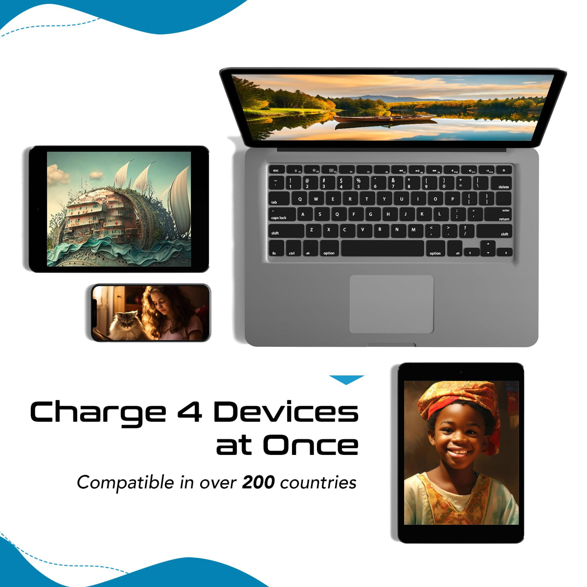 Ceptics world power adapter compact and lightweight for carry-on luggage.
