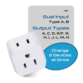 Ceptics world travel adapter JP plug type A for Japan travel.