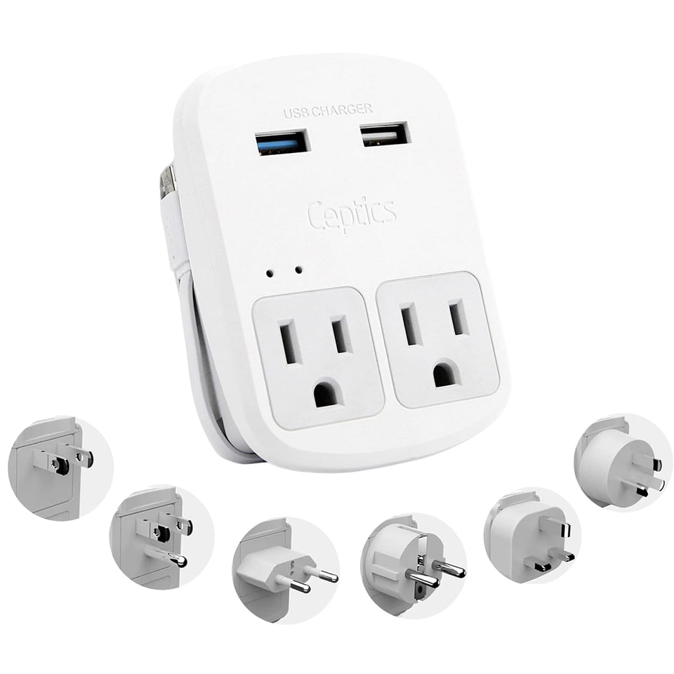 Ceptics WPS-2B front view showing outlets and ports for easy identification