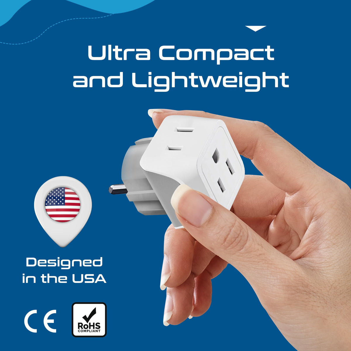 Ceptics rounded-pin detail highlights safe contact and durable build.