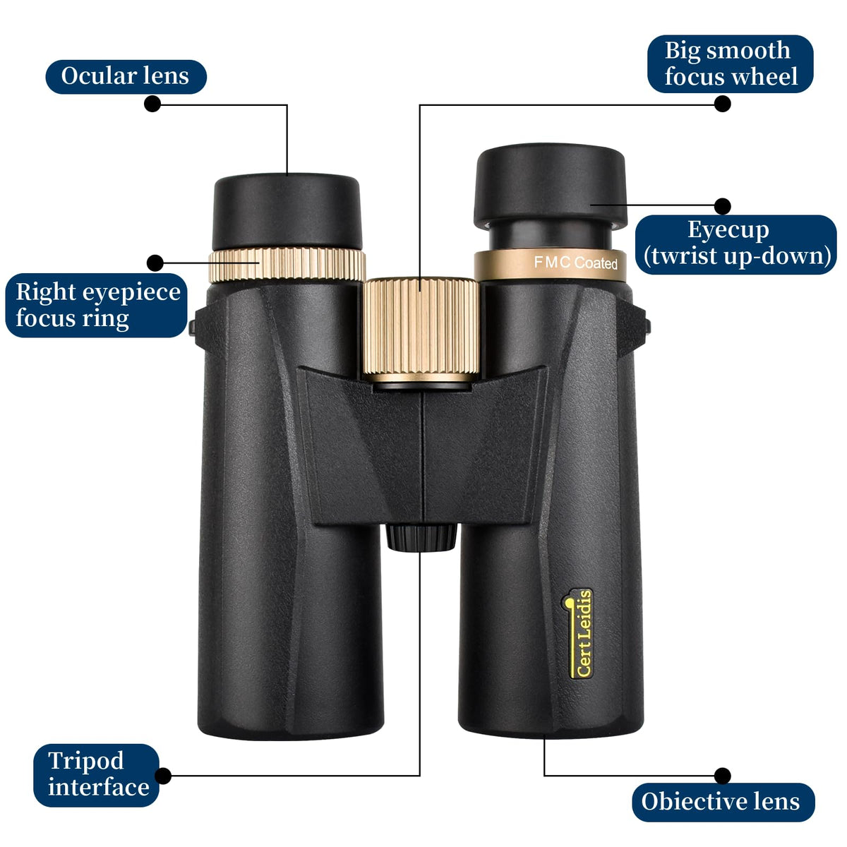 Cert Leidis in field use during birdwatching showing bright, detailed distant views