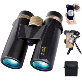 Cert Leidis front packaging showing binoculars and accessories with clear benefits