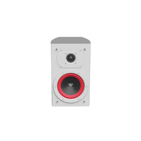 Cerwin-Vega LA14 back with gold connectors in white for easy integration.