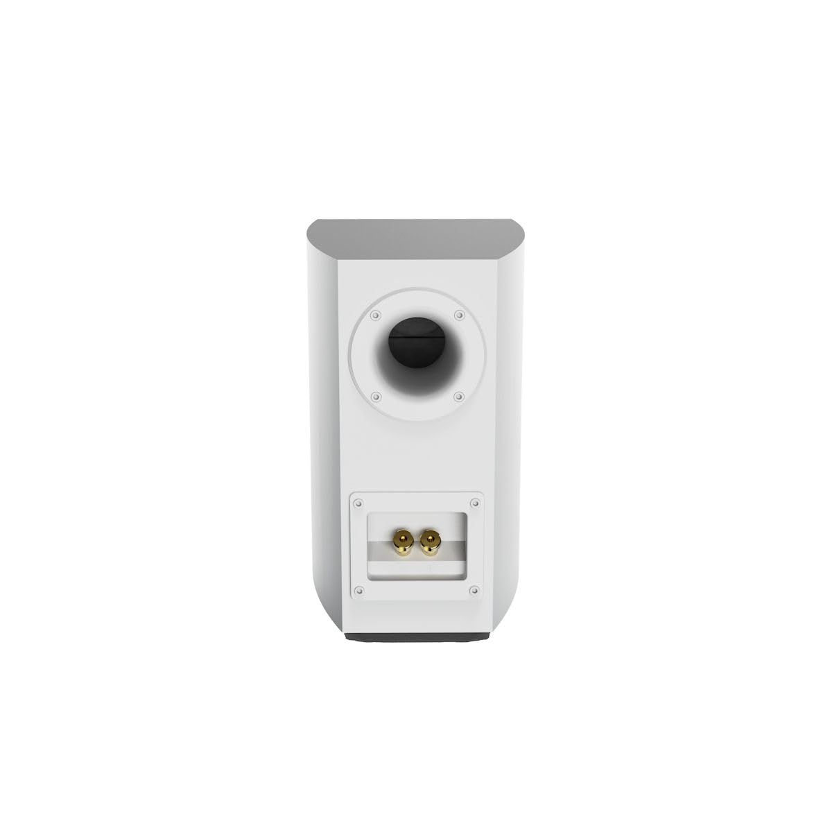 Cerwin-Vega LA14 lifestyle setup in white showing space-saving design.