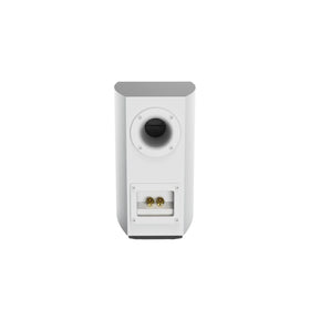 Cerwin-Vega LA14 lifestyle setup in white showing space-saving design.