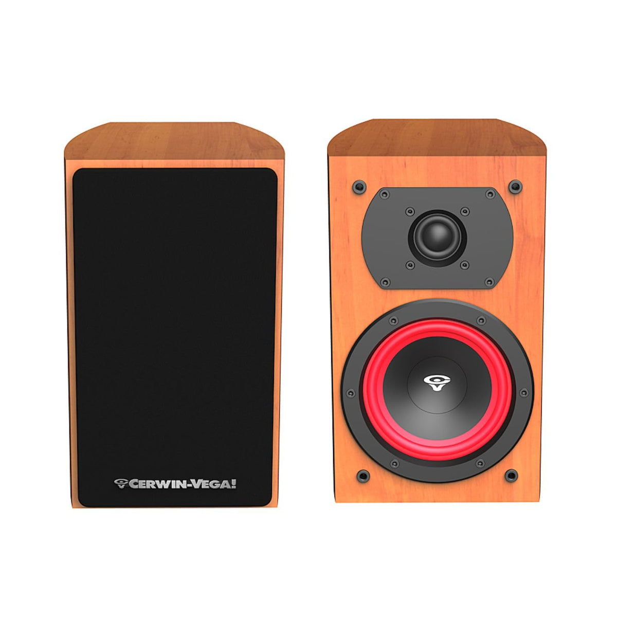 CERWIN-VEGA LA14C Cognac front view highlights compact design and premium sound.