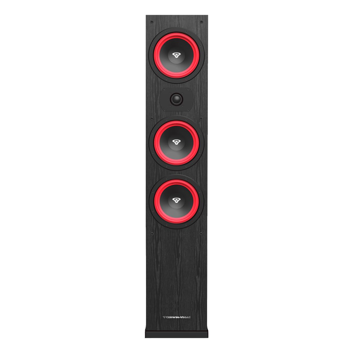 CERWIN-VEGA! LA365B tower front view highlighting bold design and powerful 3-way sound