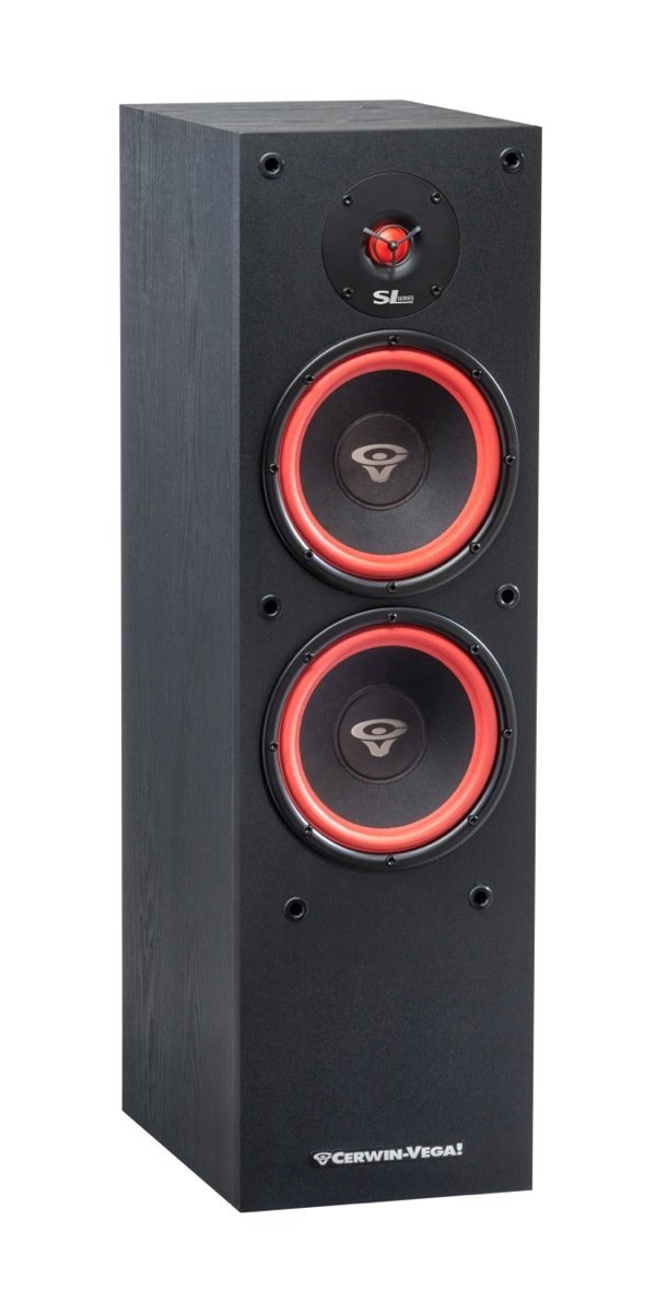 Cerwin-Vega CV SL-28 1-inch soft-dome tweeter delivers crisp highs.