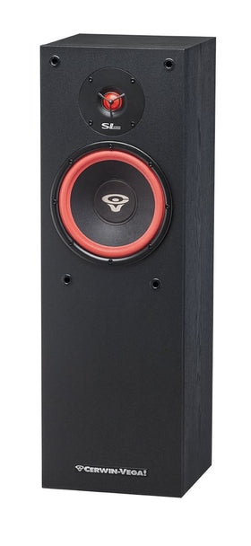 Cerwin-Vega Mobile CV SL-8 front view showing a bold, bass-ready floor speaker