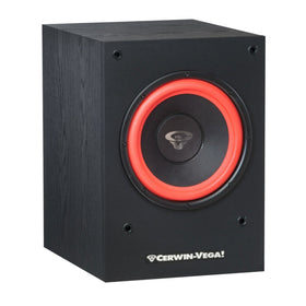 Cerwin Vega Mobile SL-10S rear view emphasizes connectivity and clean cable management.