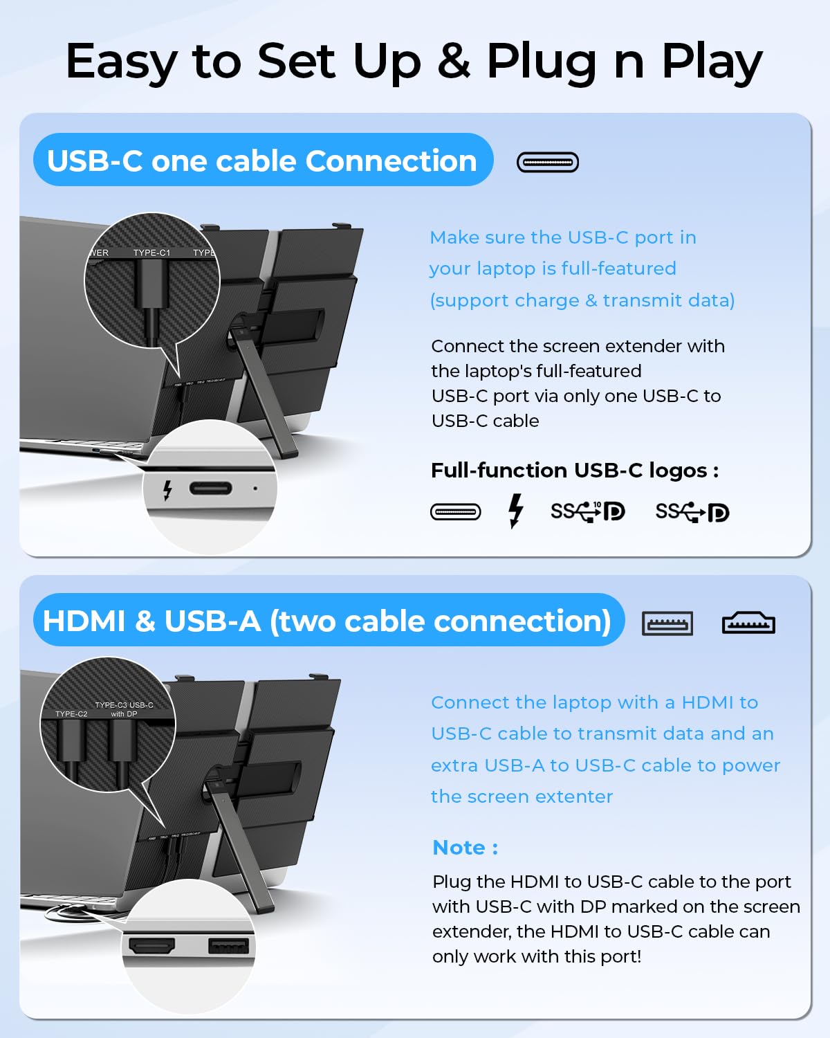 Cevaton dual-monitor modes for extended, mirrored, and portrait layouts.