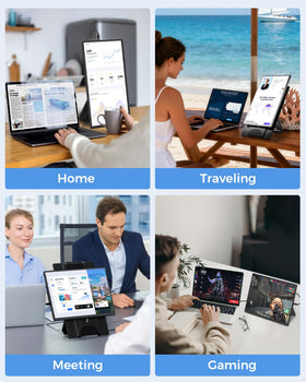 Cevaton ultra-lightweight monitor with travel sleeve for on-the-go use
