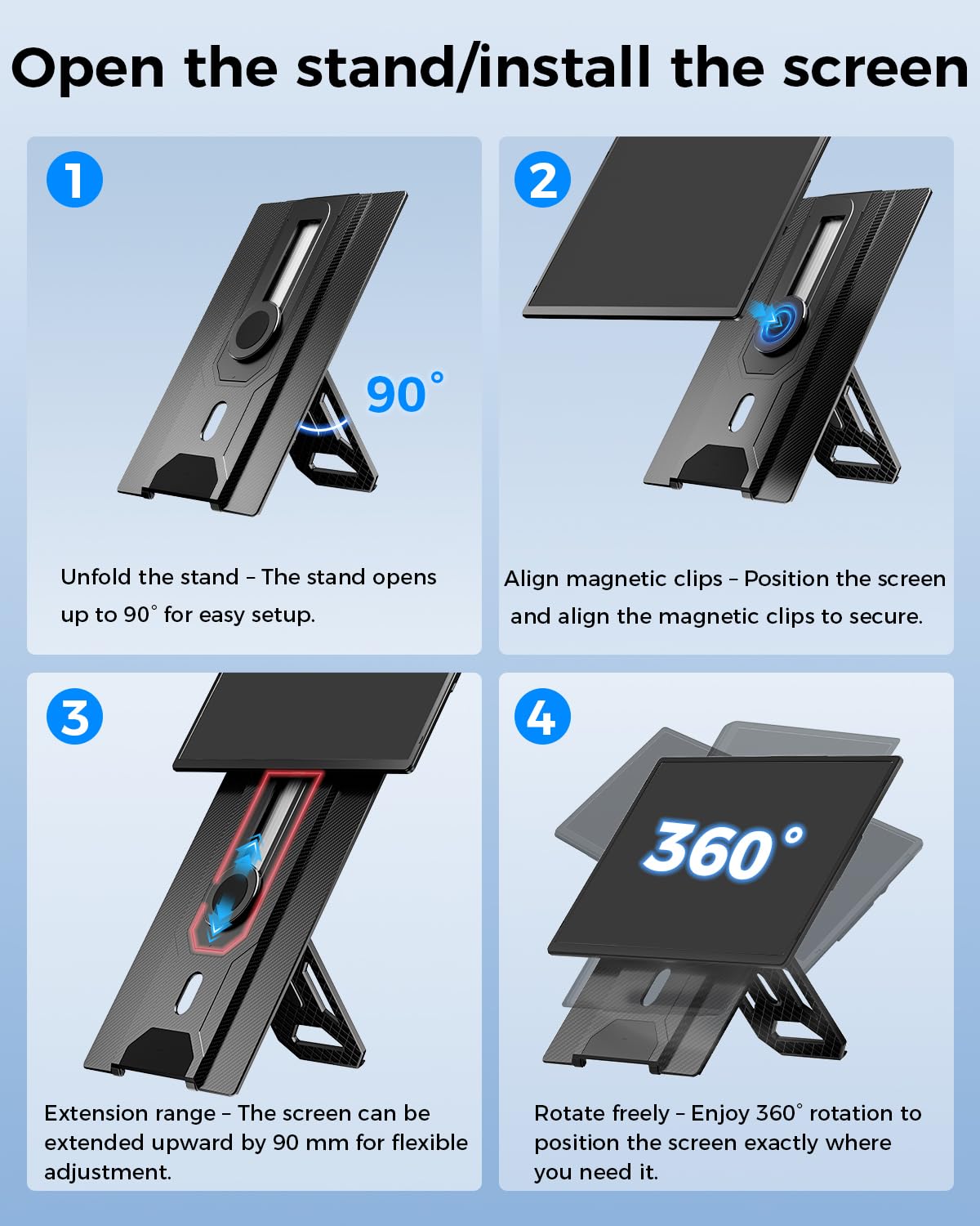 Cevaton monitor with USB-C and HDMI connectivity for plug-and-play setup