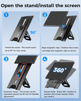 Cevaton monitor with USB-C and HDMI connectivity for plug-and-play setup