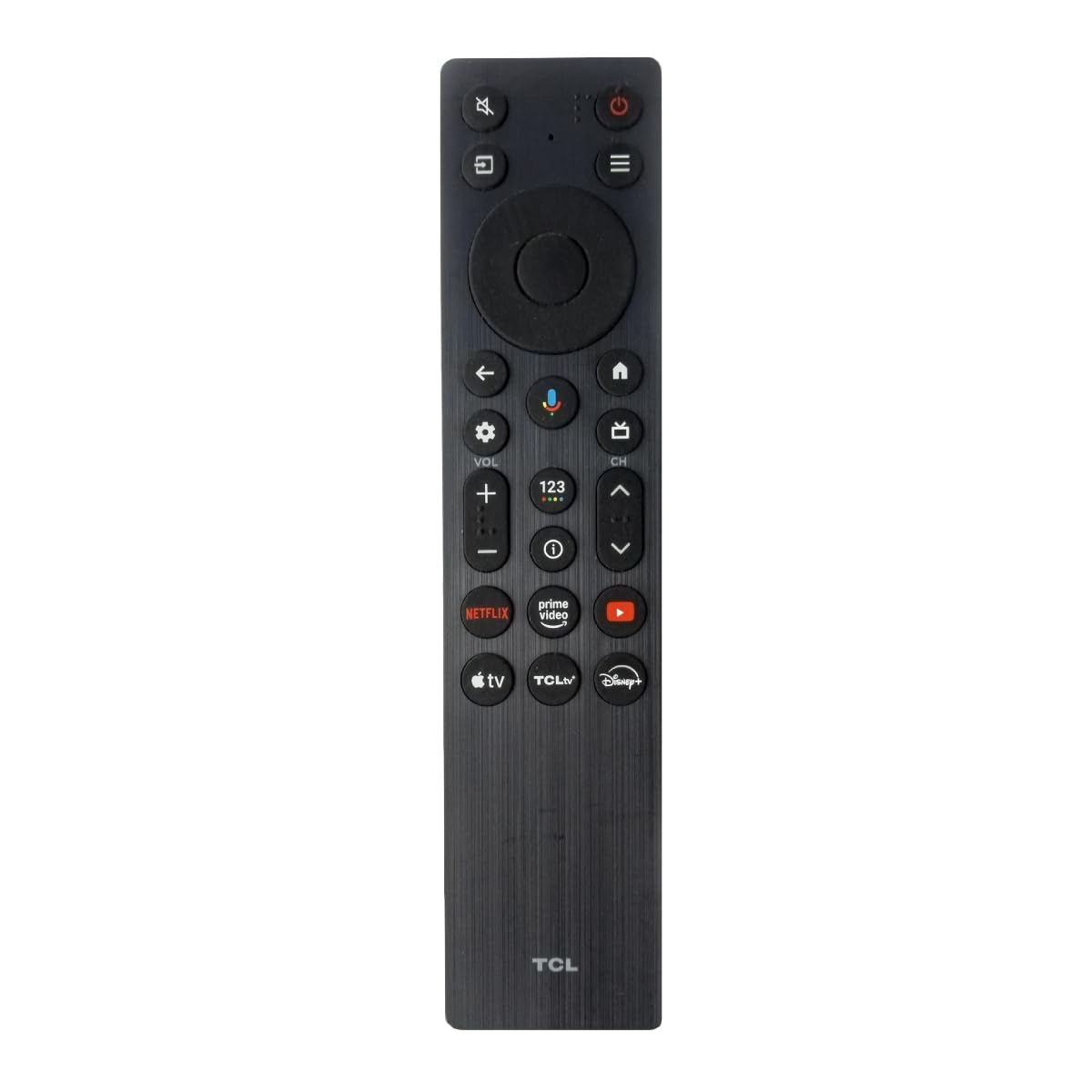 Ceybo RC923A remote front view with tactile buttons for TCL Google TV, ready for easy navigation