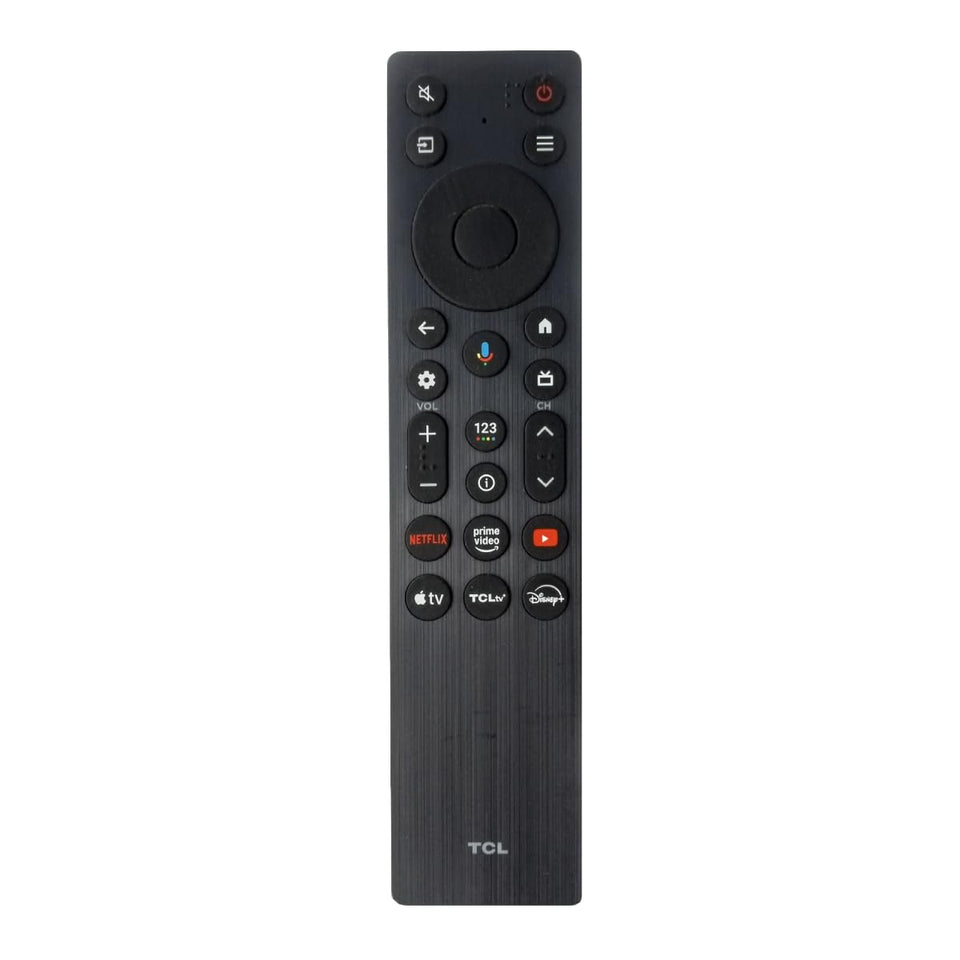 Ceybo RC923A remote front view with tactile buttons for TCL Google TV, ready for easy navigation