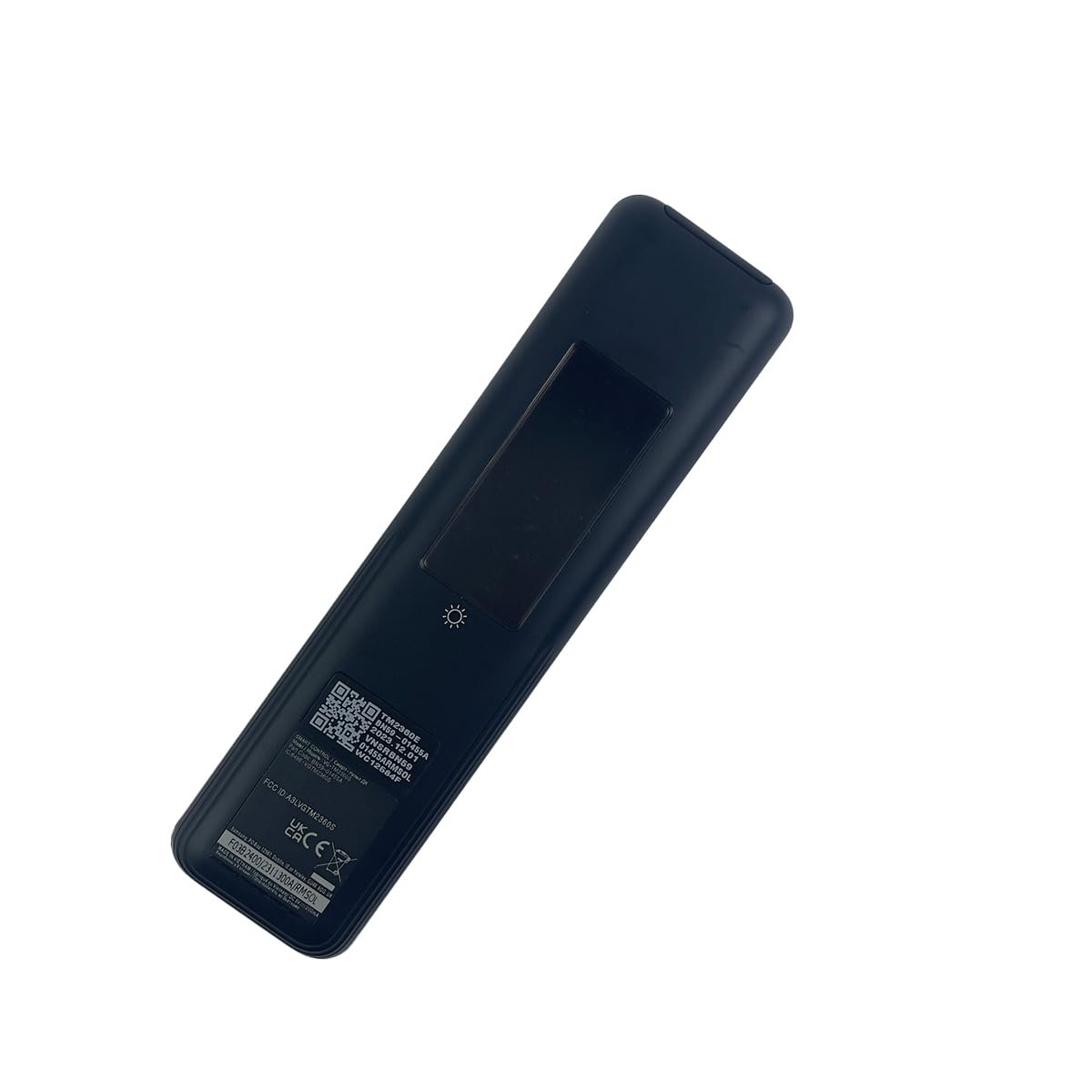 Ceybo remote held in hand to show size and comfortable grip for all users