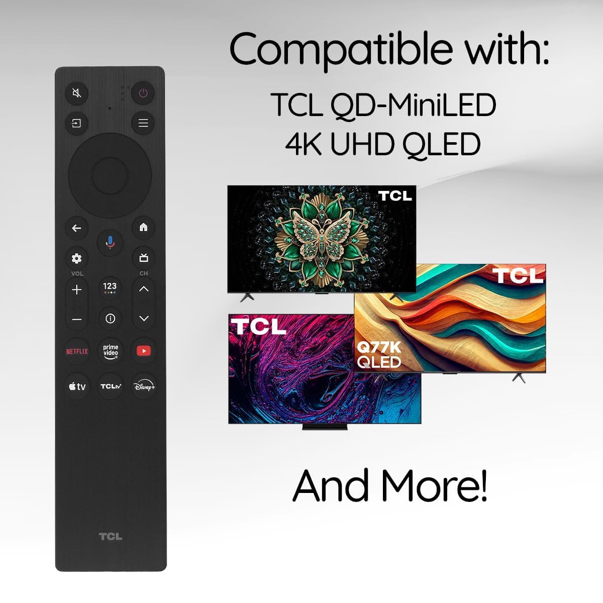 Ceybo replacement remote for TCL models with broad compatibility list