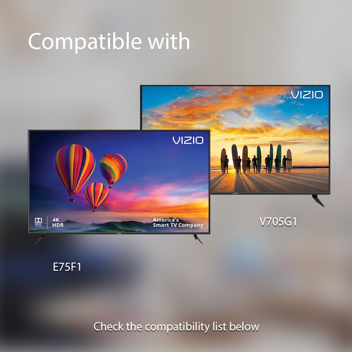 Compatibility with Vizio V-Series and E-Series large screens.