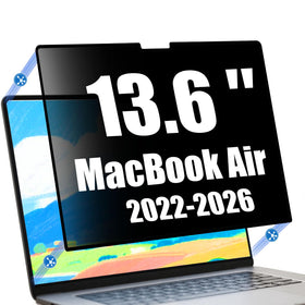 Ceydebne privacy screen for MacBook Air with nano-suction for easy reuse