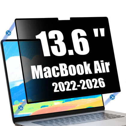 Ceydebne privacy screen for MacBook Air with nano-suction for easy reuse