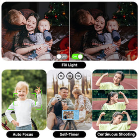 CEYE digital camera with three LED flash powers clear shots in low light environments.