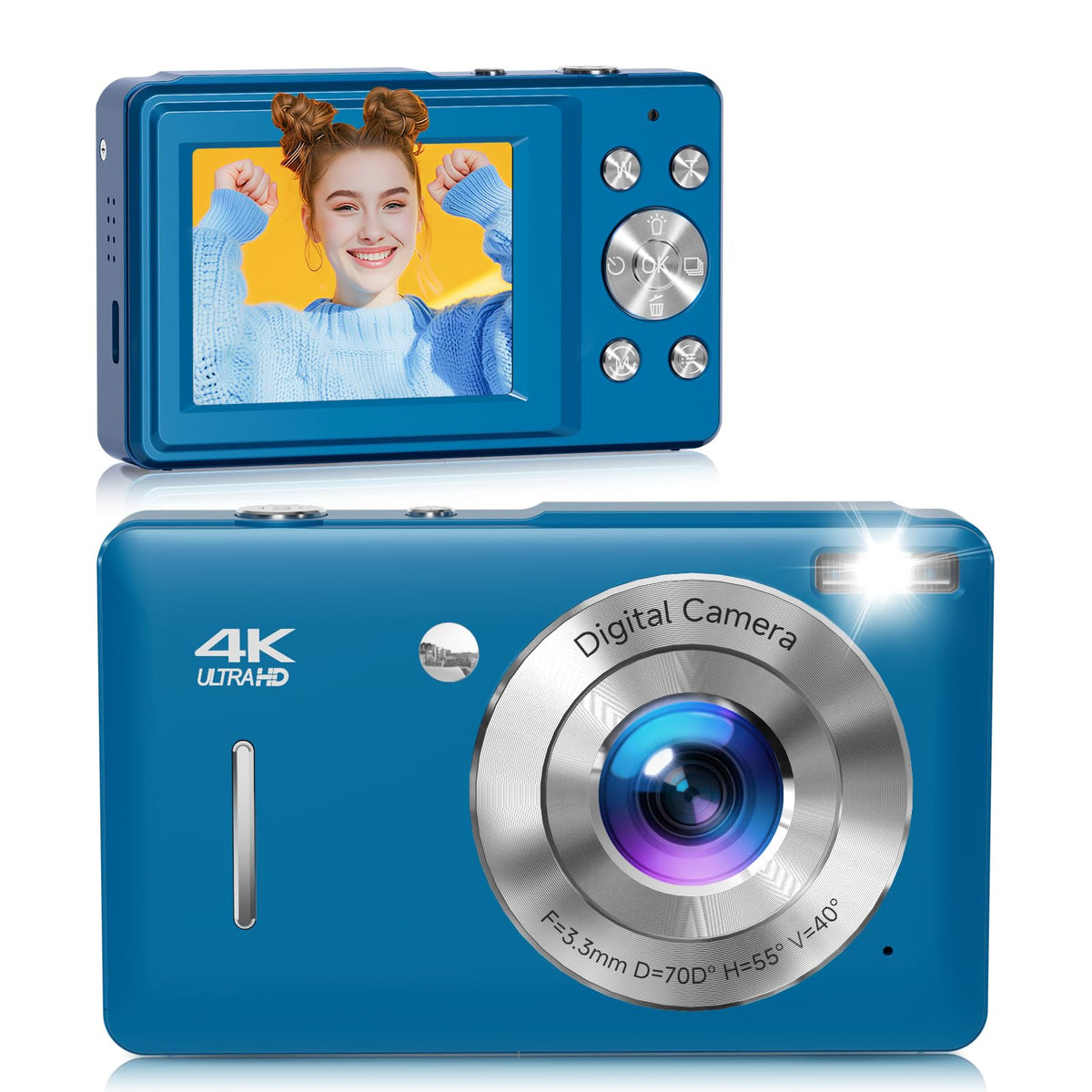 CEYE digital camera front view for on-the-go memories and easy handling.
