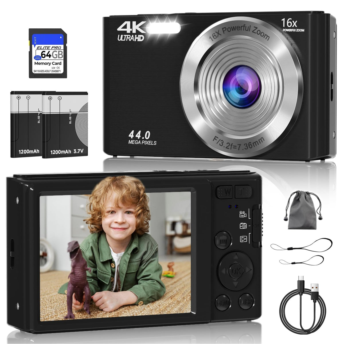 ceye digital camera compact in hand, ideal for travel photography