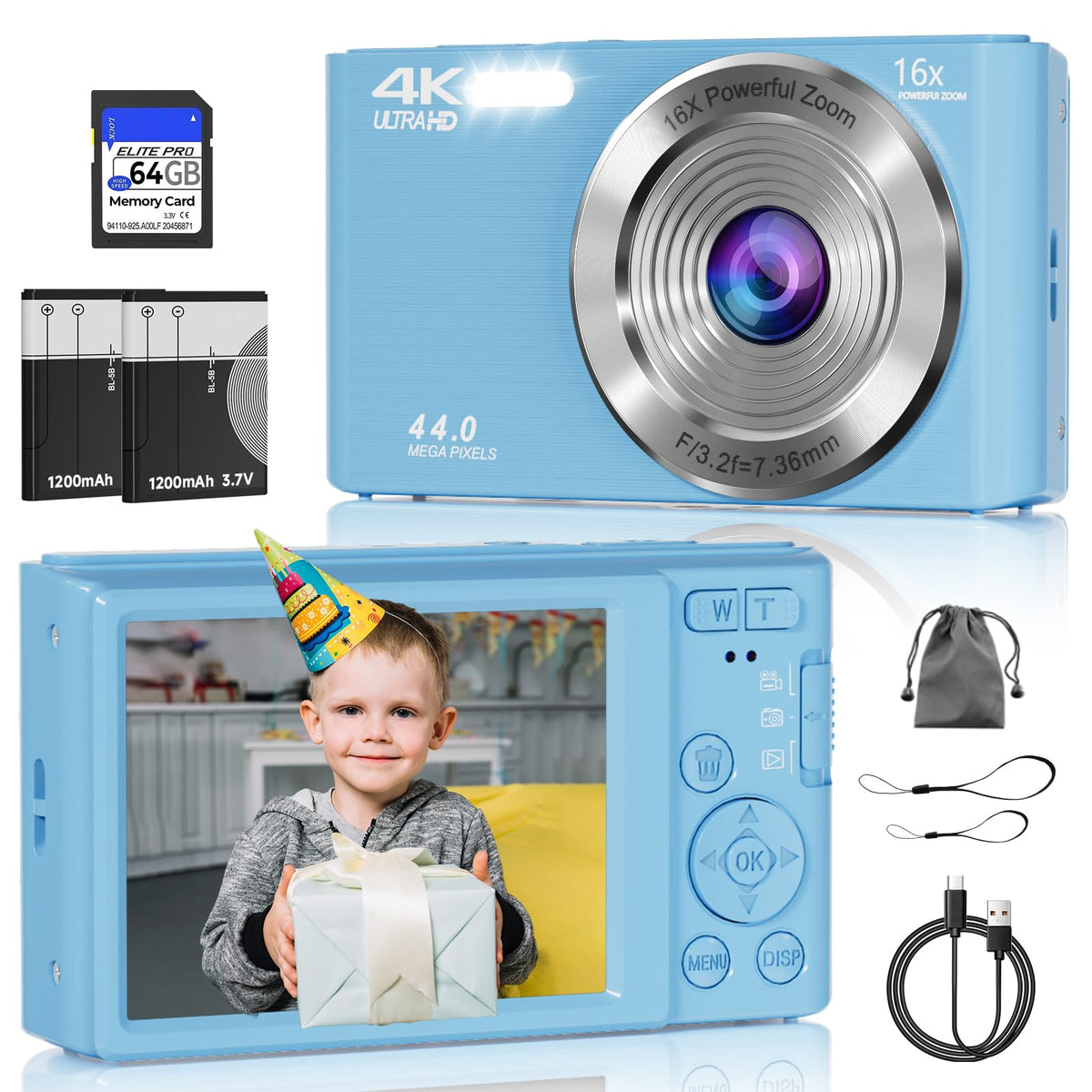 CEYE digital camera front view showcases compact design ideal for travel and everyday moments.