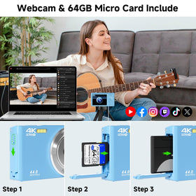 CEYE travel kit includes 64GB card and two batteries for long days on the go.