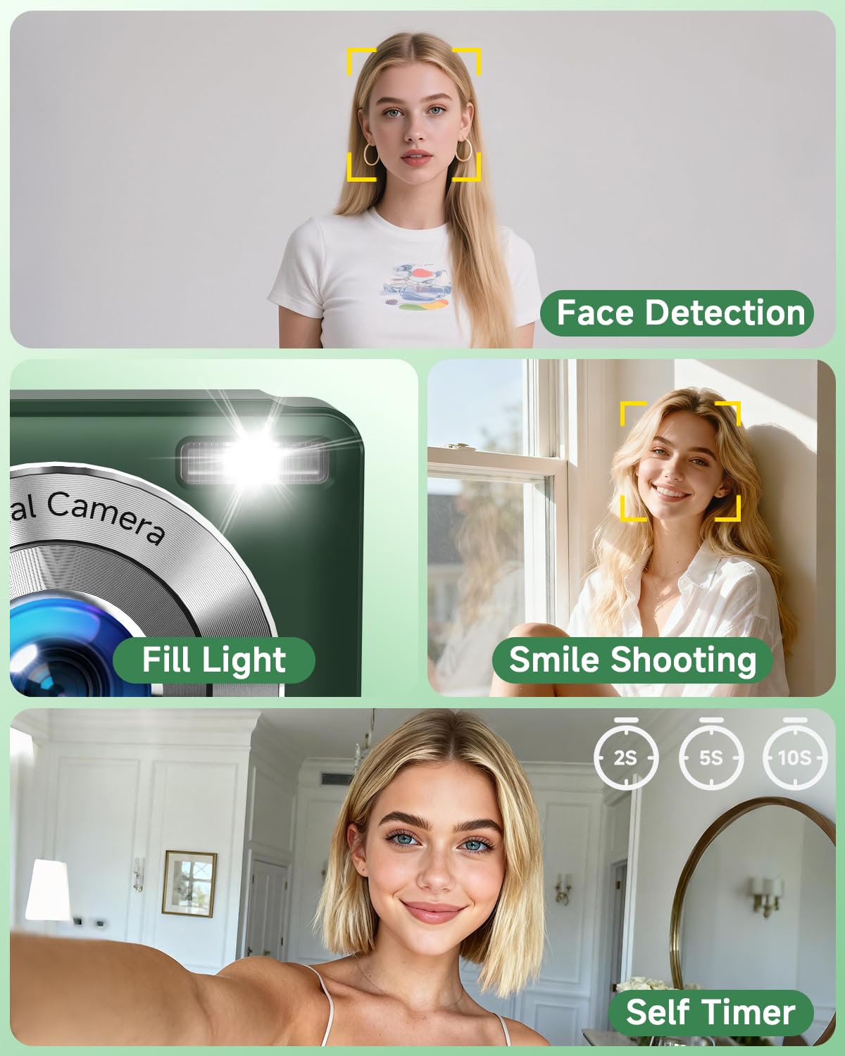 ceye screen showing creative filter options for instant stylistic photos
